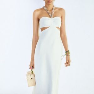 ZARA white halter dress